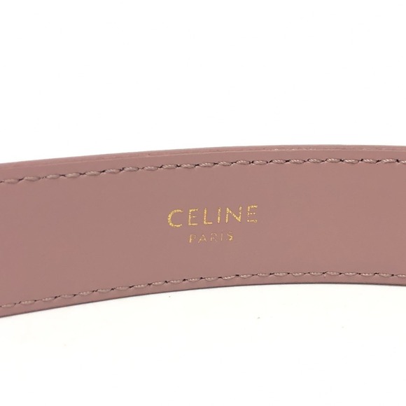 CELINE Pink Leather Belt - Picture 8 of 9